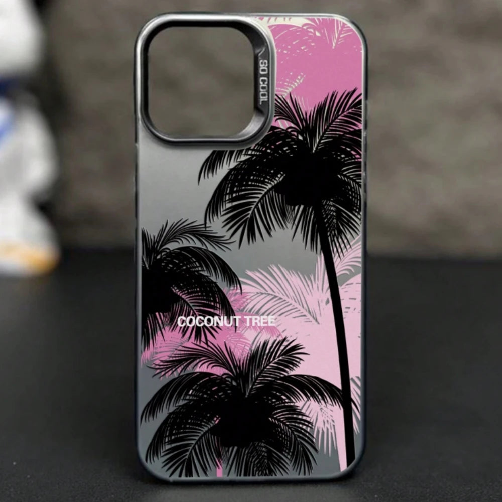 Fashionable Palm Tree Phone Case for Iphone 15 14 Promar 13 12 11 Pro 7 8 Plus XR XS MAX Stain Resistant Waterpoof