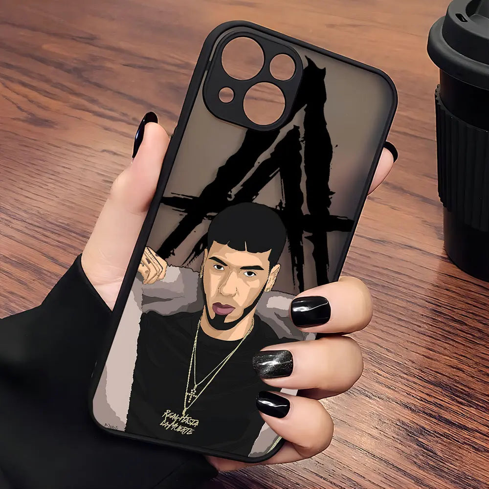 Anuel AA rapper Hot Phone Case For iPhone 15 14 13 12 11 Mini Pro Max X XR XSMax 7 8 Plus Matte Transparent Back Cover