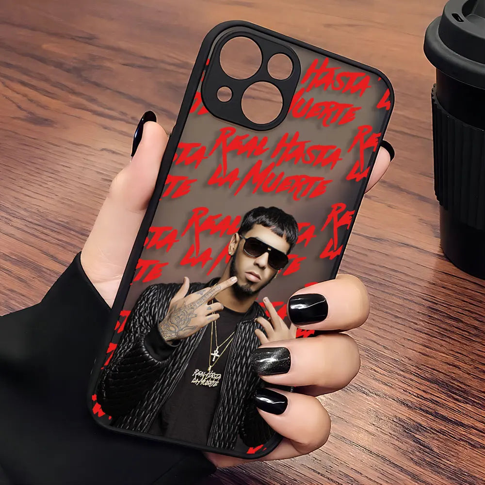 Anuel AA rapper Hot Phone Case For iPhone 15 14 13 12 11 Mini Pro Max X XR XSMax 7 8 Plus Matte Transparent Back Cover