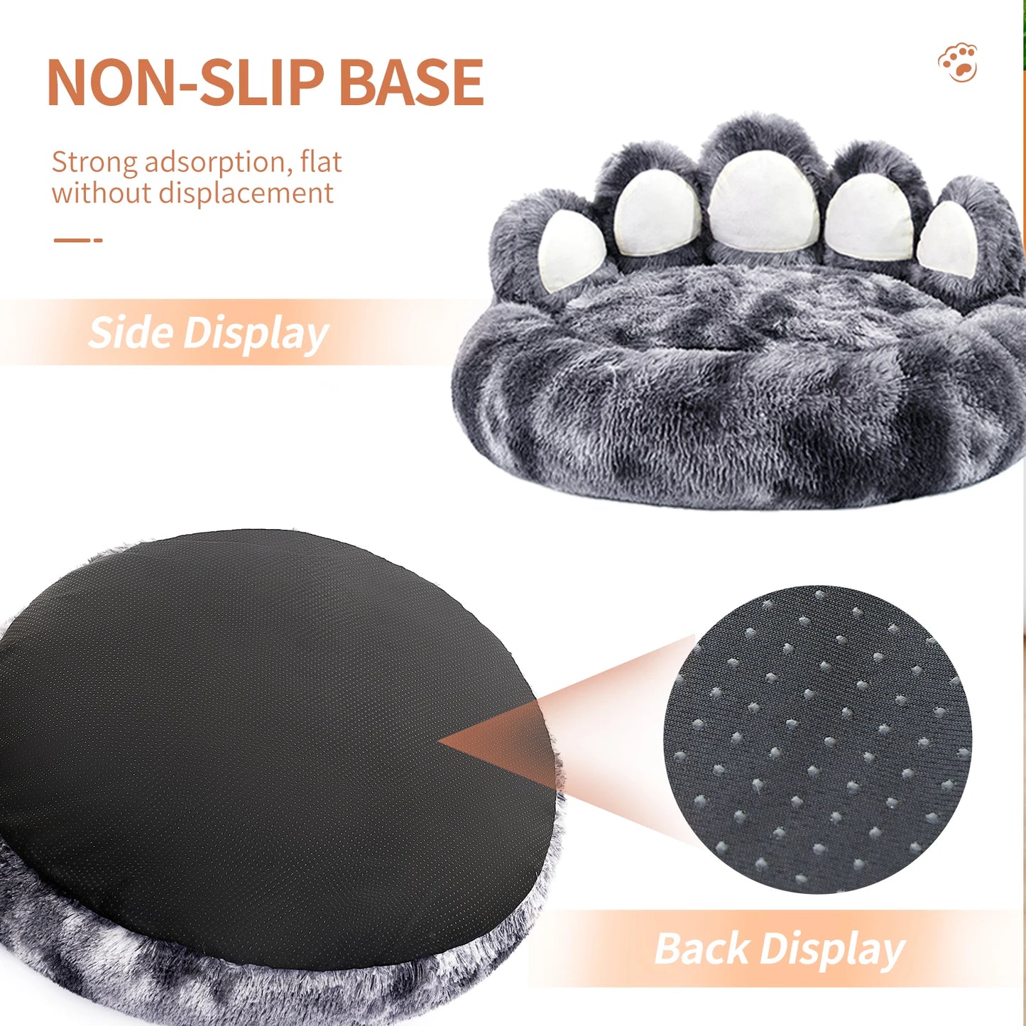 Cozy Comfy Pet Dog Bed Paw Shape Warm Dog Bed Cushion for Your Furry Friend Fluffy Dog Bed Cat Mat Deep Sleeping Warm Thickened