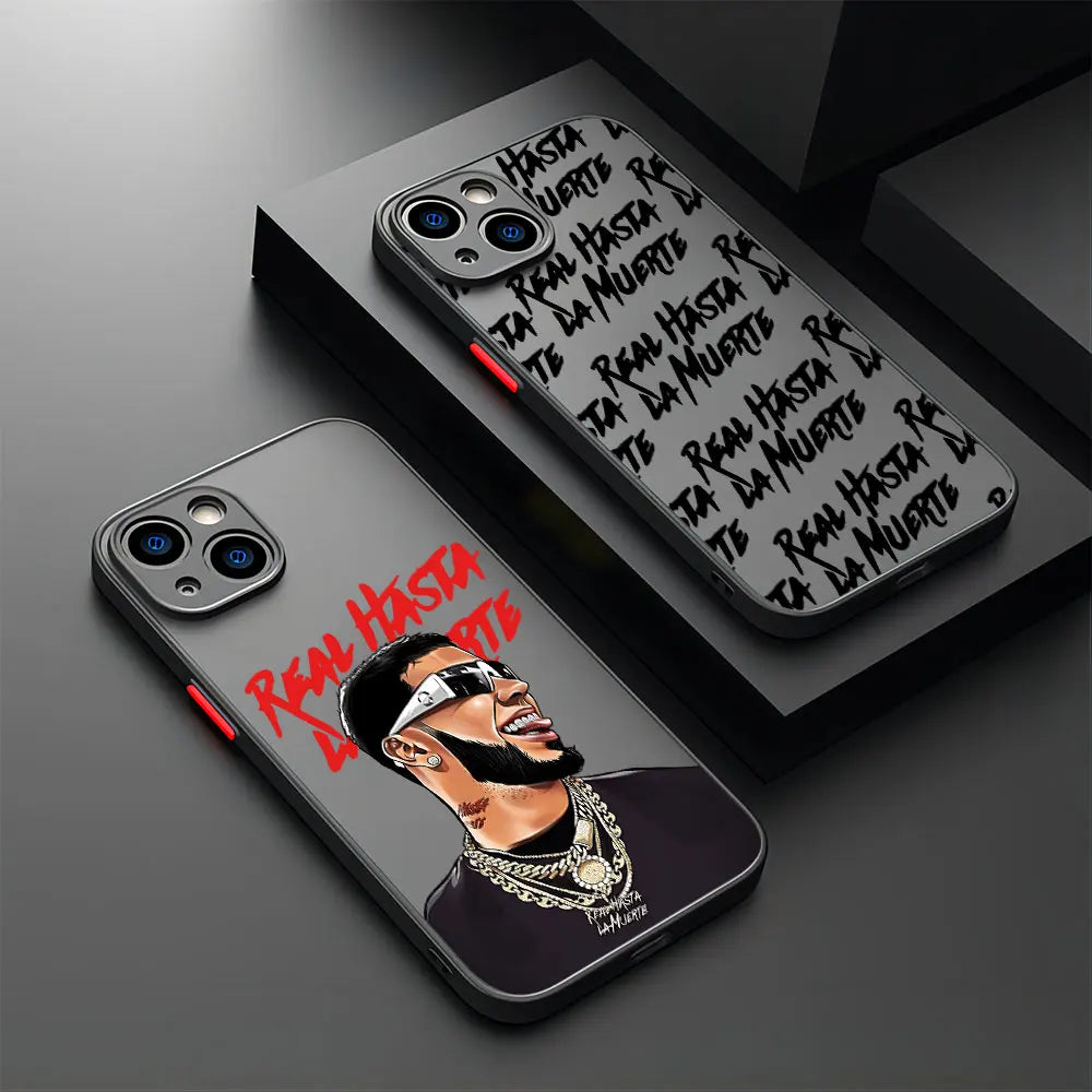 Anuel AA rapper Hot Phone Case For iPhone 15 14 13 12 11 Mini Pro Max X XR XSMax 7 8 Plus Matte Transparent Back Cover