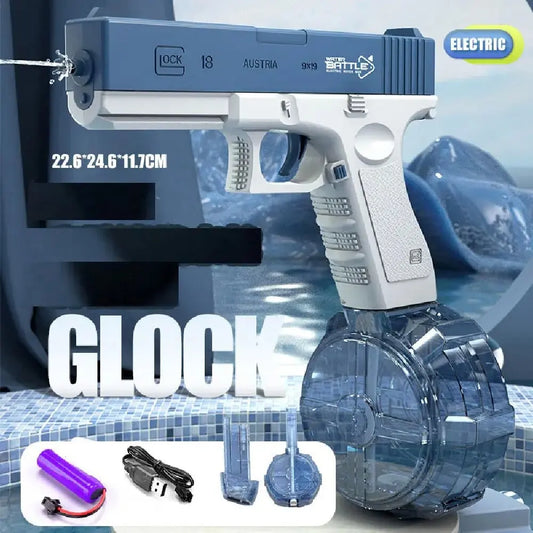 Water Gun Electronic Toy Children High Pressure Automatic Powerful Glock Water Gun Electric Toy for Children Summer Toys Adults